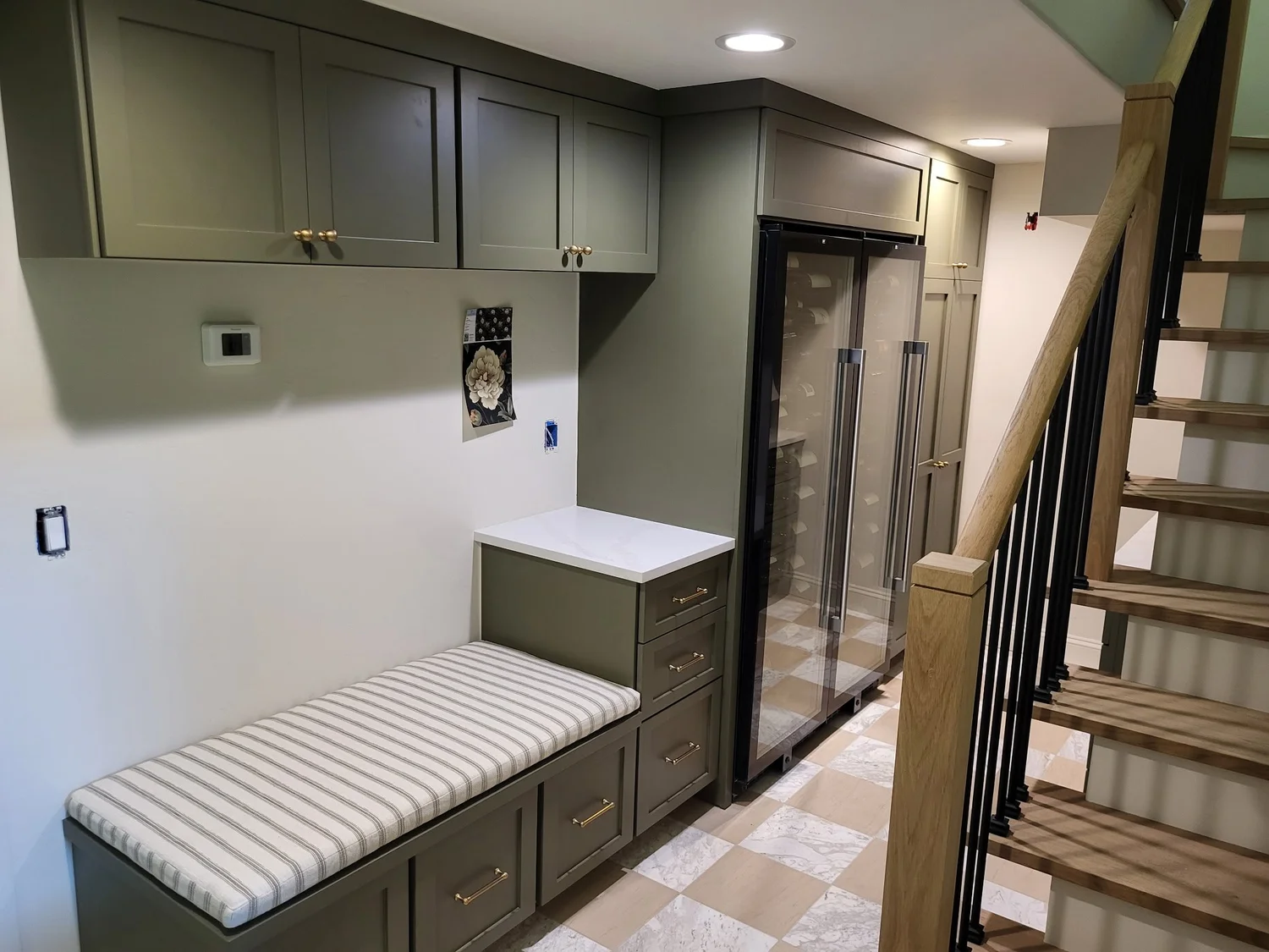 Custom mudroom storage cabinetry in Telluride, Colorado